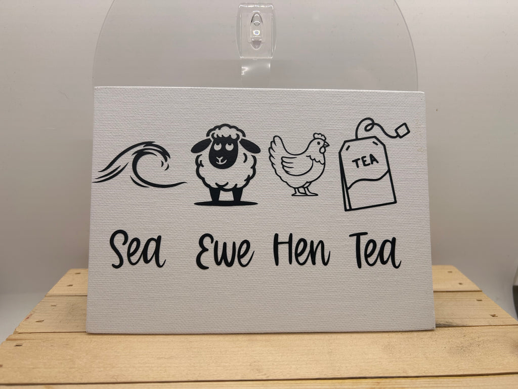 Sea Ewe Hen Tea Sign