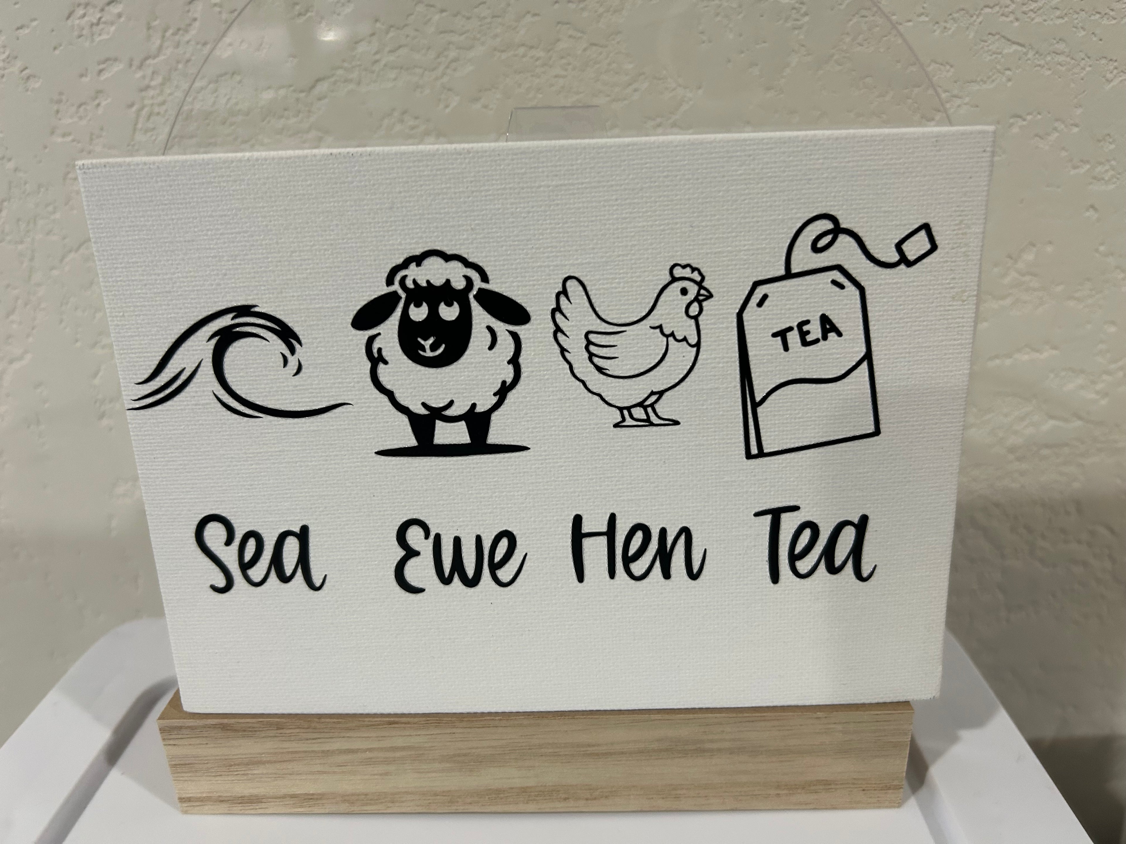 Sea Ewe Hen Tea Sign