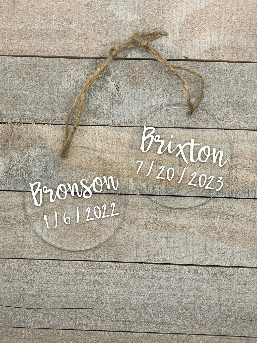 Acrylic Name Ornament