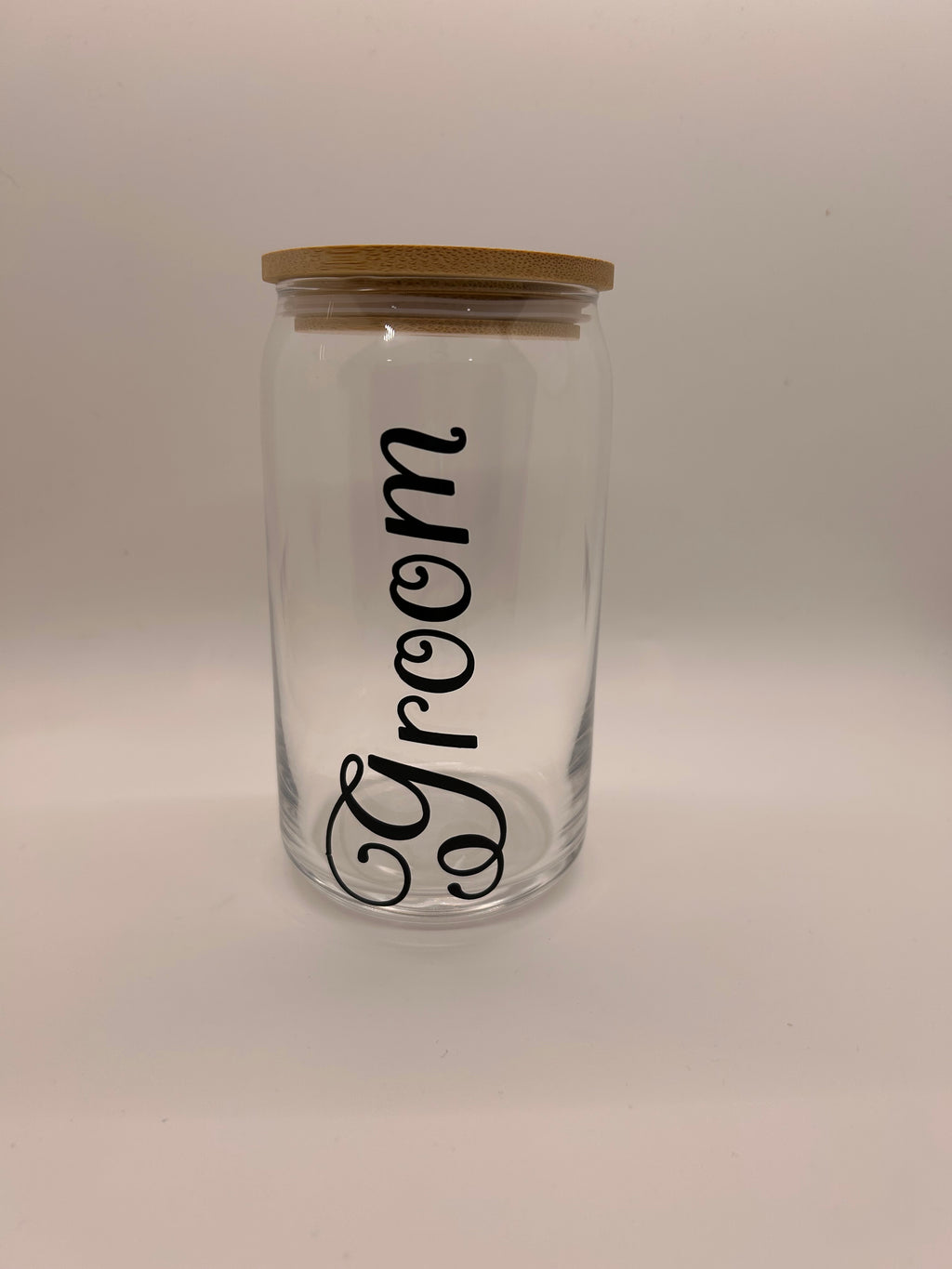 Wedding Glass Beer Can - Pair