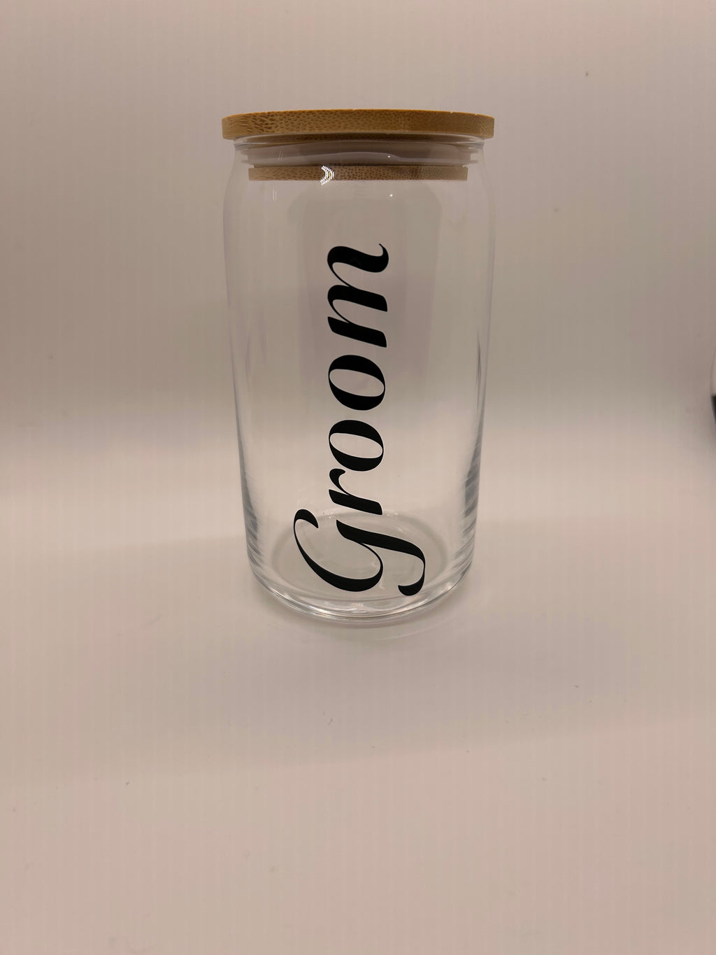 Wedding Glass Beer Can - Pair